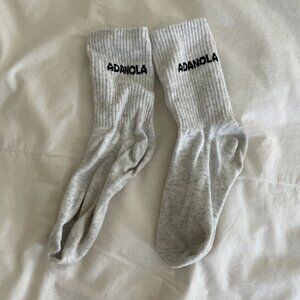 Adanola Grey and Back Crew Socks